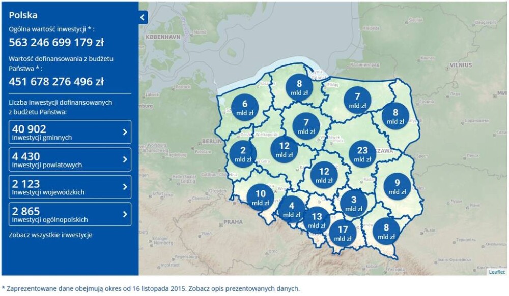 Interaktywna mapa inwestycji