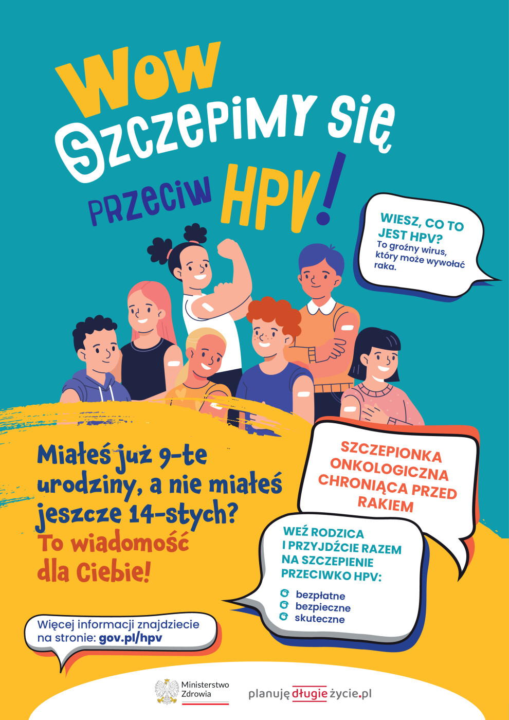 Szczepimy się przeciw HPV - plakat