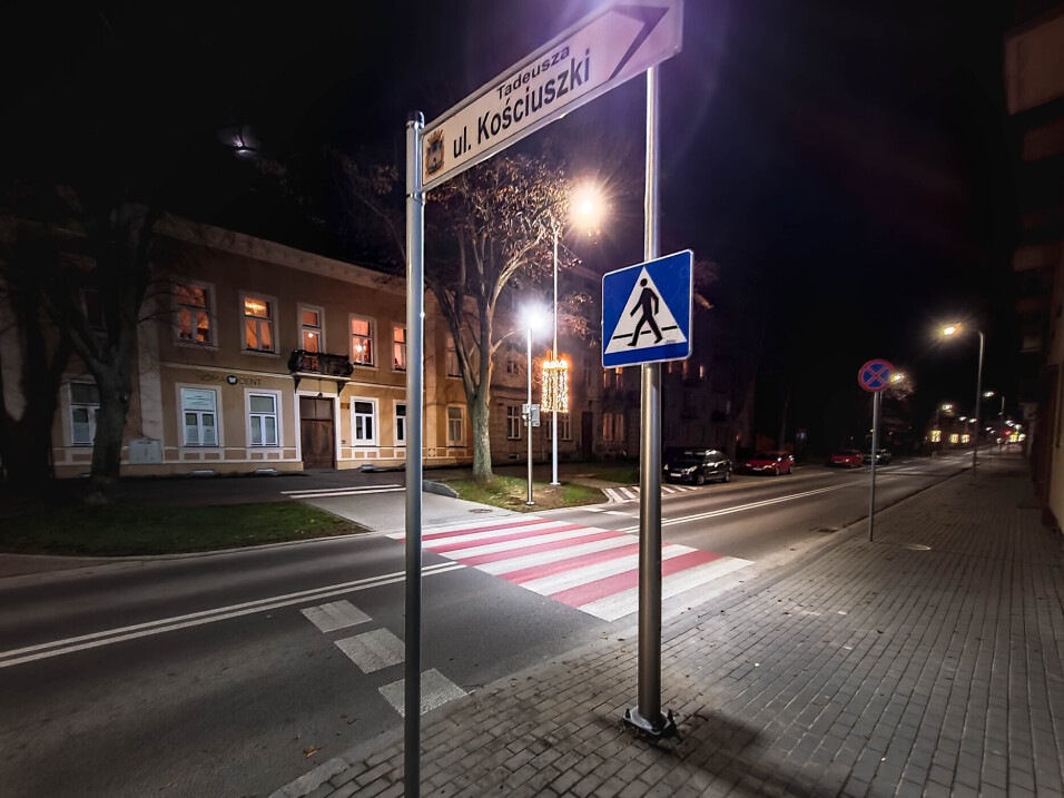 Przejście dla pieszych na ul. Kraszewskiego.