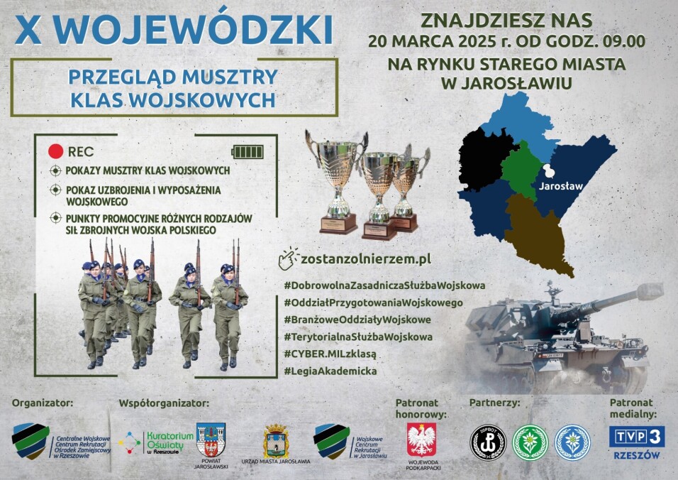 X Wojewódzki Przegląd Musztry Klas Wojskowych - plakat